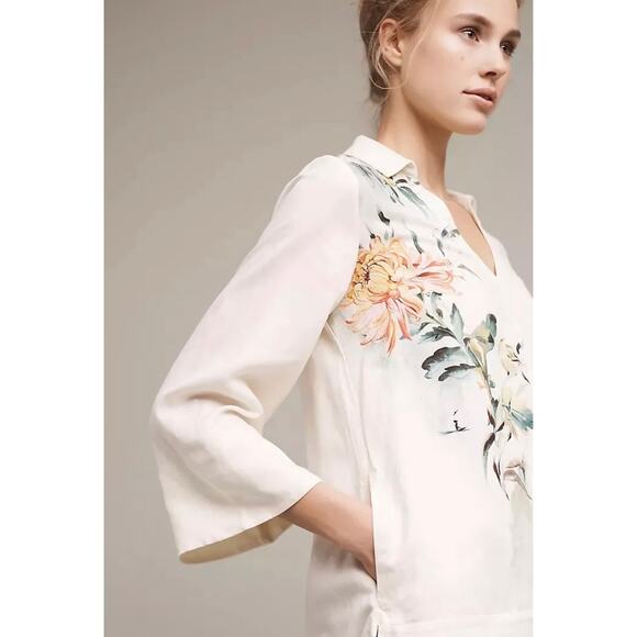 MAEVE | Anthropologie Watercolors Floral tunic - Picture 5 of 9